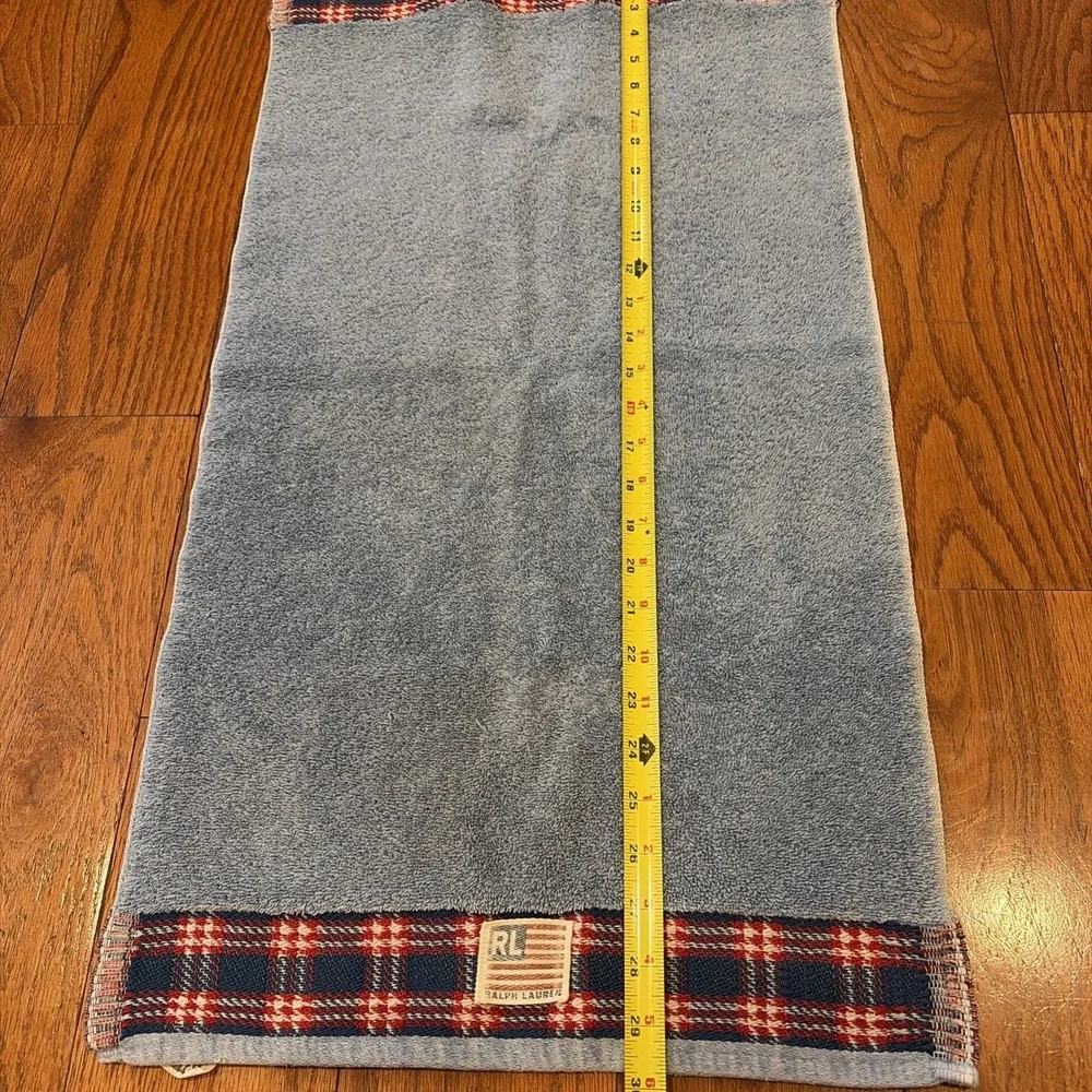 Vintage Ralph Lauren USA Americana Blue Hand Towel - 29 1/2 X 16 Flag Tag